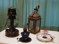Lampe à huile, lampe à pétrole, lanterne, bougeoir
